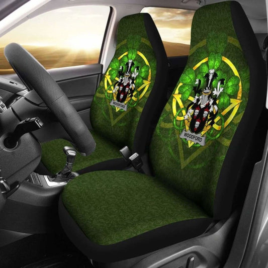 Woodford \bIreland Car Seat Cover Celtic Shamrock ( Set Of Two)
