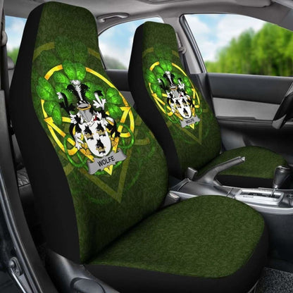 Wolfe \bIreland Car Seat Cover Celtic Shamrock ( Set Of Two)