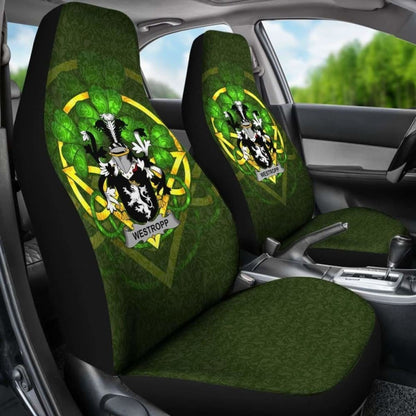 Westropp \bIreland Car Seat Cover Celtic Shamrock ( Set Of Two)