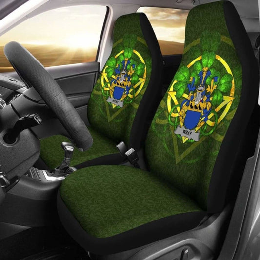 Wray \bIreland Car Seat Cover Celtic Shamrock ( Set Of Two)