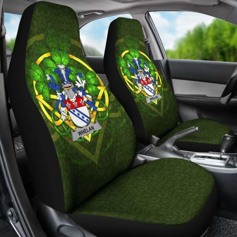Whelan \bIreland Car Seat Cover Celtic Shamrock ( Set Of Two)