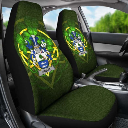 Woulfe \bIreland Car Seat Cover Celtic Shamrock ( Set Of Two)