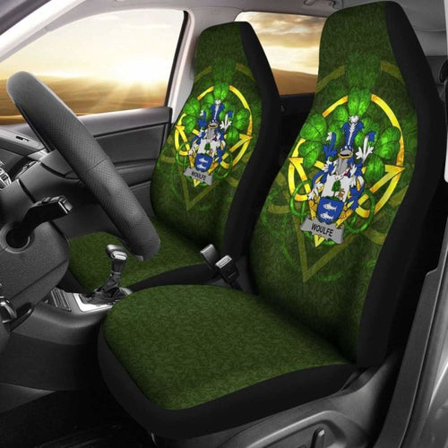Woulfe \bIreland Car Seat Cover Celtic Shamrock ( Set Of Two)