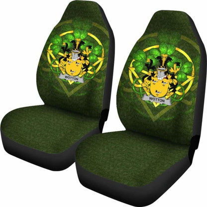 Wotton \bIreland Car Seat Cover Celtic Shamrock ( Set Of Two)