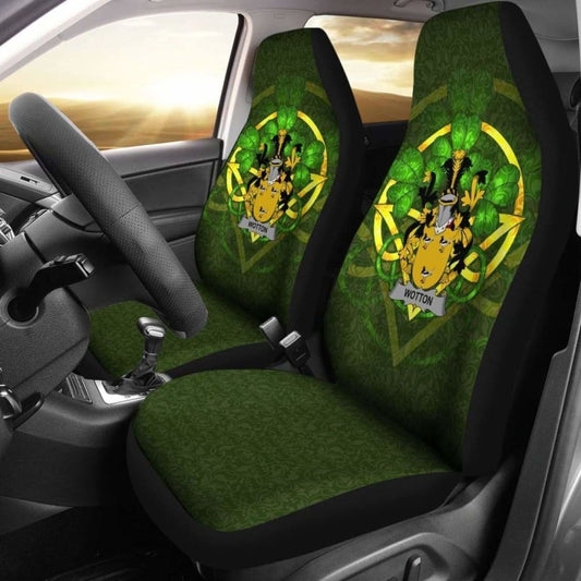Wotton \bIreland Car Seat Cover Celtic Shamrock ( Set Of Two)