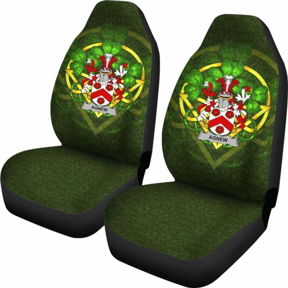 Agnew \bIreland Car Seat Cover Celtic Shamrock ( Set Of Two)