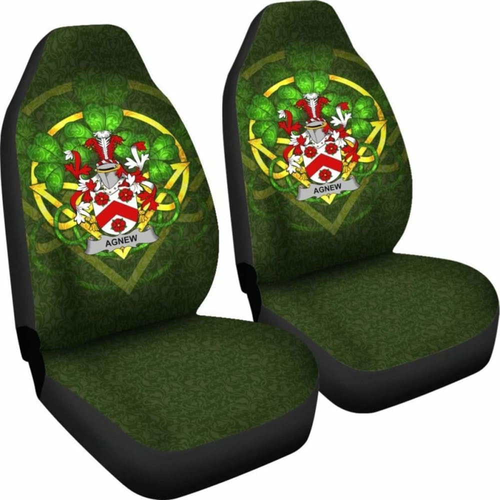 Agnew \bIreland Car Seat Cover Celtic Shamrock ( Set Of Two)