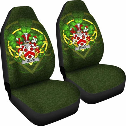 Agnew \bIreland Car Seat Cover Celtic Shamrock ( Set Of Two)