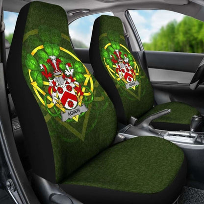 Agnew \bIreland Car Seat Cover Celtic Shamrock ( Set Of Two)