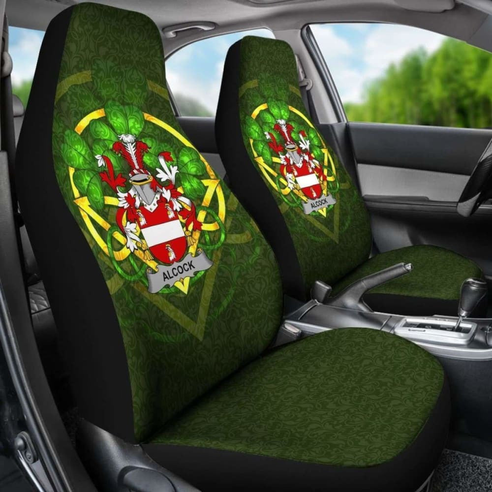 Alcock \bIreland Car Seat Cover Celtic Shamrock ( Set Of Two)