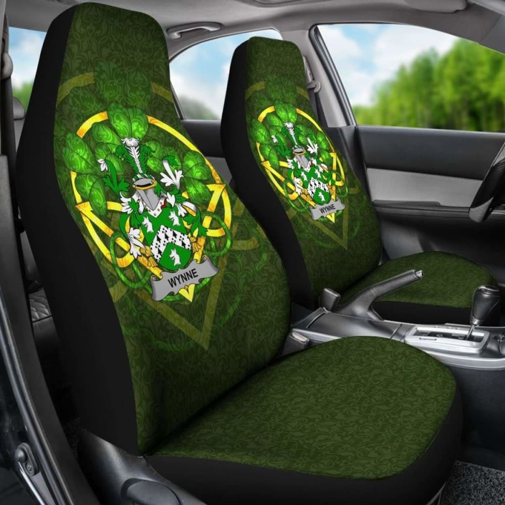 Wynne \bIreland Car Seat Cover Celtic Shamrock ( Set Of Two)