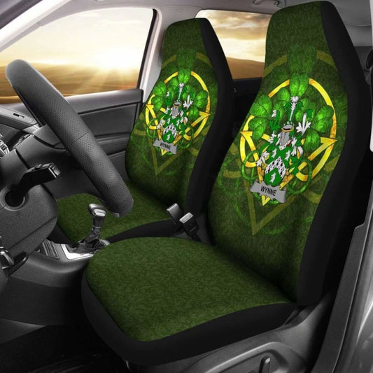 Wynne \bIreland Car Seat Cover Celtic Shamrock ( Set Of Two)