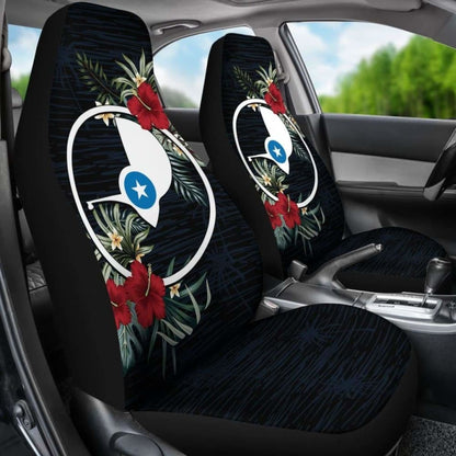 Yap Car Seat Covers - Yap Flag Hibiscus -