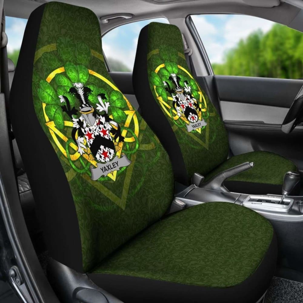 Yaxley \bIreland Car Seat Cover Celtic Shamrock ( Set Of Two)