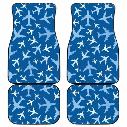 Airplane Pattern In The Sky Front And Back Car Mats