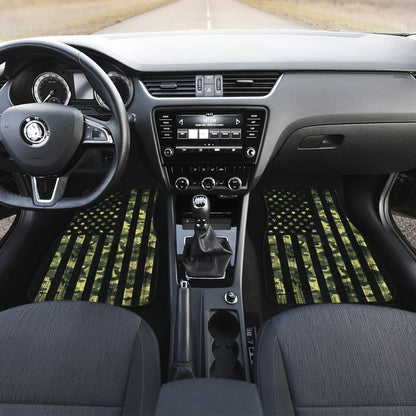 Amazing Thin Green Line American Flag Car Floor Mats