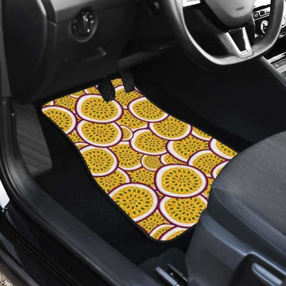 Passion Fruits Slice Pattern Front And Back Car Mats