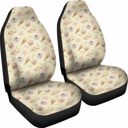 Sand With Sea Shell Pattern Car Seat Covers