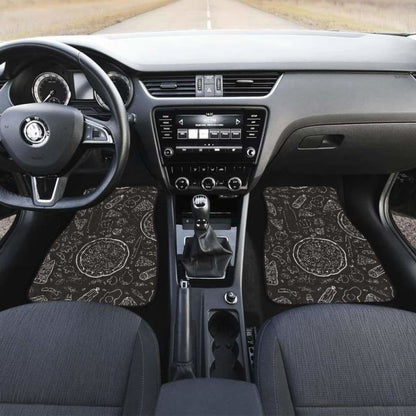 Pizza Pattern  Front And Back Car Mats