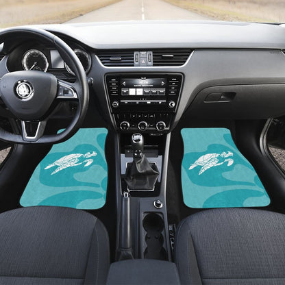 Watercolor Turtle And Hibiscus Car Floor Mats