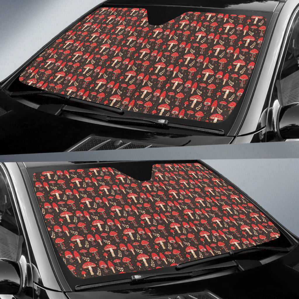 Red Mushroom Car Auto Sun Shades