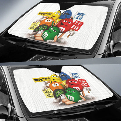 M&M Chocolate Team Car Auto Sun Shades Car Accessories Decoration