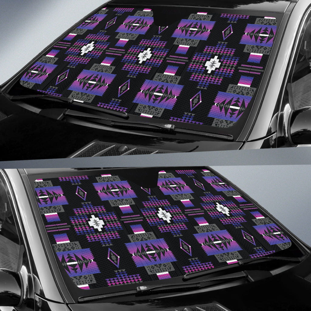 Seven Tribes Purple Car Auto Sun Shades