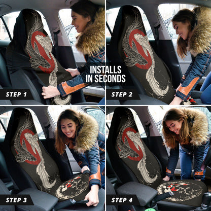 Japan Koi Fish Art Car Seat Covers