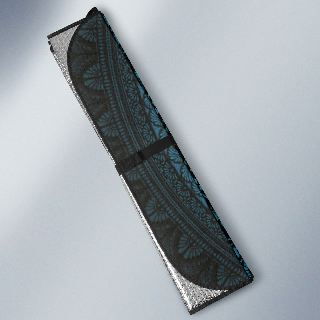 Cyan Mandala Circle Car Auto Sun Shades