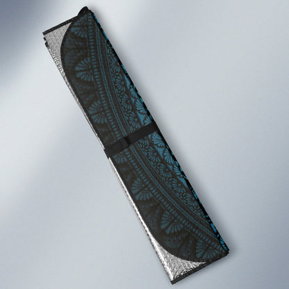 Cyan Mandala Circle Car Auto Sun Shades