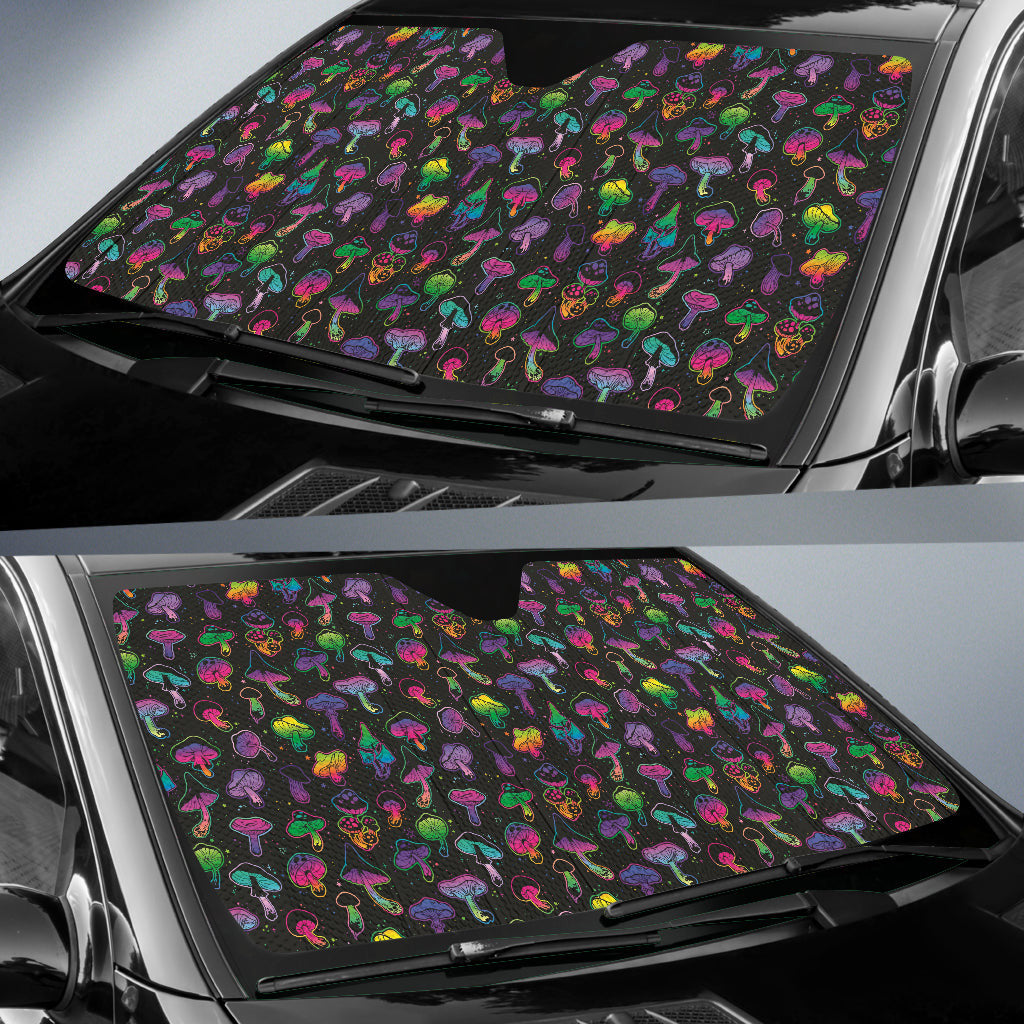 Mushroom Magical Colorful Car Auto Sunshade