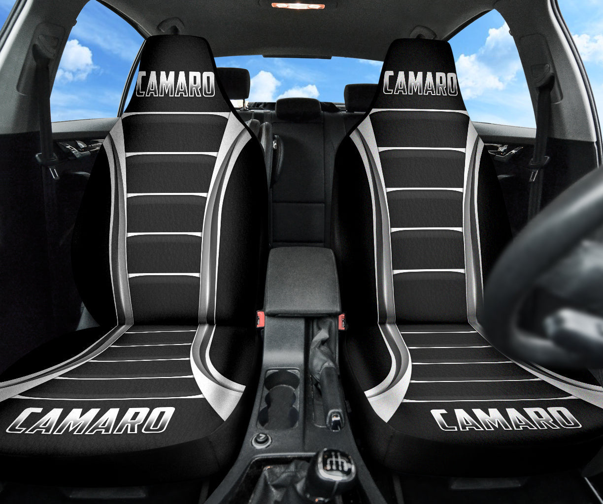 Camaro Gloss Black Car Seat Covers