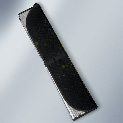 Biohazard Yellow Grunge Color Splash Car Auto Sun Shades