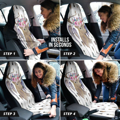 Deer Boho Arrow Feather Car Seat Covers