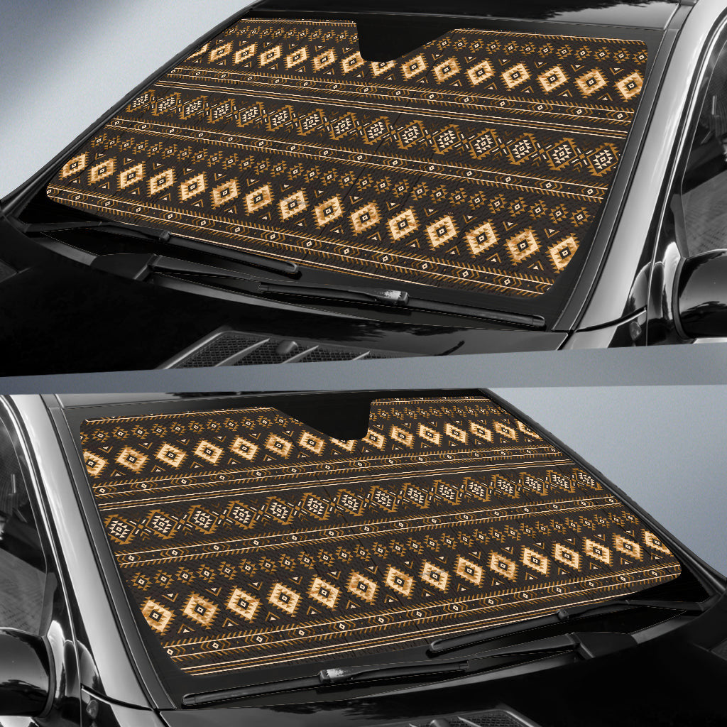 Aztec Boho Pattern Vintage Car Auto Sun Shades