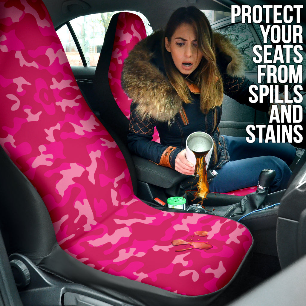 Pink Camouflage Car Seat Covers