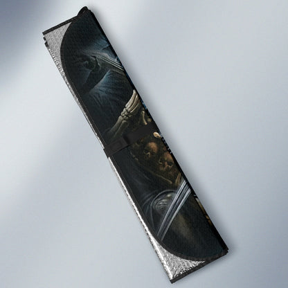 Grim Reaper Skull Girl Car Auto Sun Shades