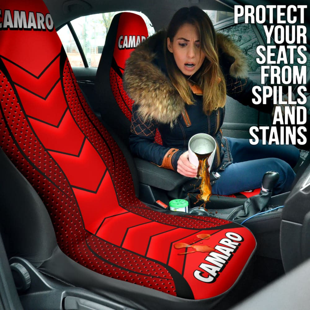 Camaro Red Car Seat Covers