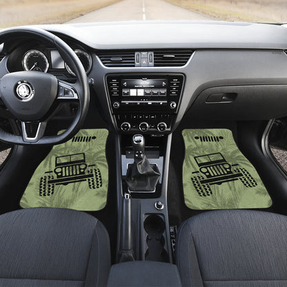 Jeep Offroad Drabolive Black Beach Palms Car Floor Mats Style