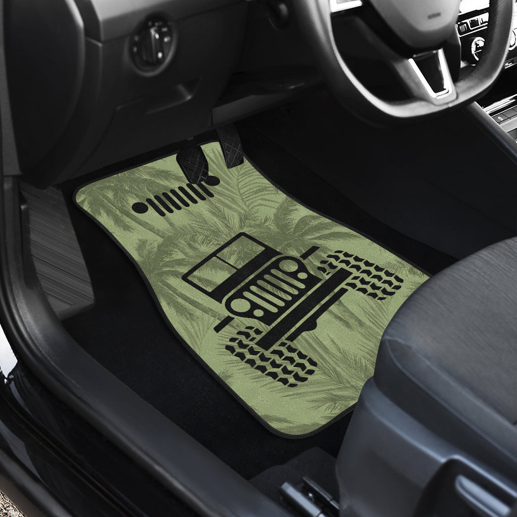 Jeep Offroad Drabolive Black Beach Palms Car Floor Mats Style