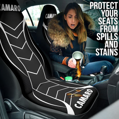 Camaro Gloss Black Car Seat Covers