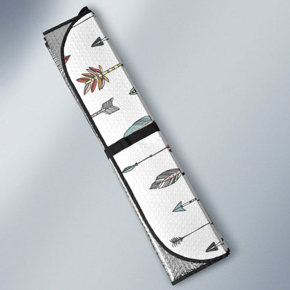 Deer Boho Arrow Feather Car Auto Sun Shades