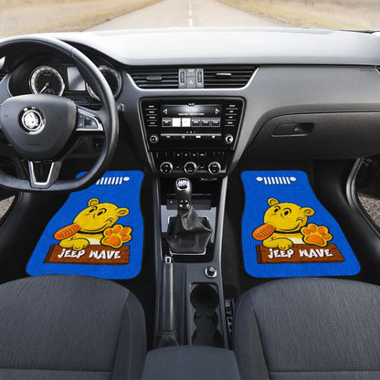 Jeep Girl Car Floor Mats Blue Pattern