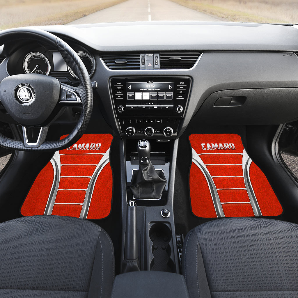 Camaro Red Style Car Floor Mats