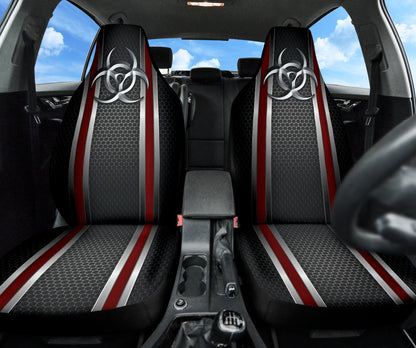 Biohazard Red Hole Metal Printing Car Seat Covers