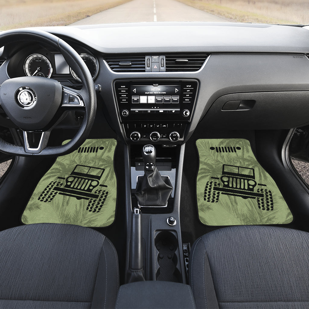 Jeep Offroad Drabolive Black Beach Palms Car Floor Mats Style