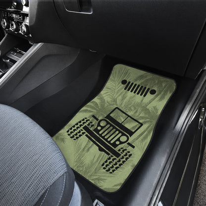 Jeep Offroad Drabolive Black Beach Palms Car Floor Mats Style