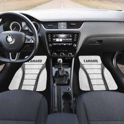 Camaro White Car Floor Mats
