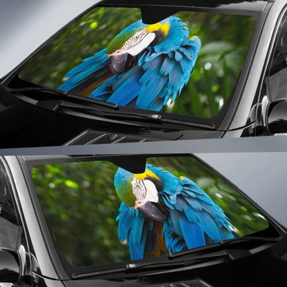 Parrot Blue Car Sun Shade