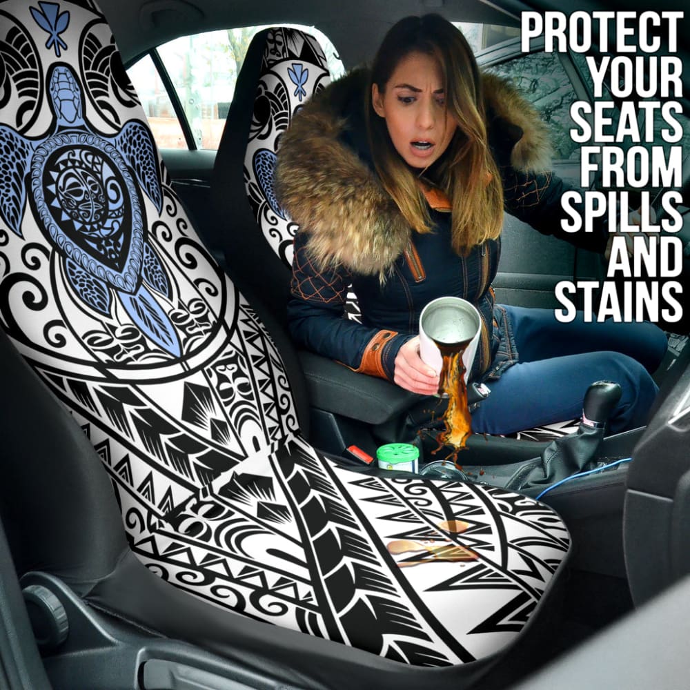 Gift Ideas Kanaka Maoli Hawaiian Polynesian Tattoo Turtle Car Seat Covers